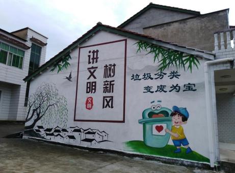 灵山墙绘是现在流行的墙体广告